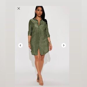 Fashion Nova Olive Satin Maxi Dress